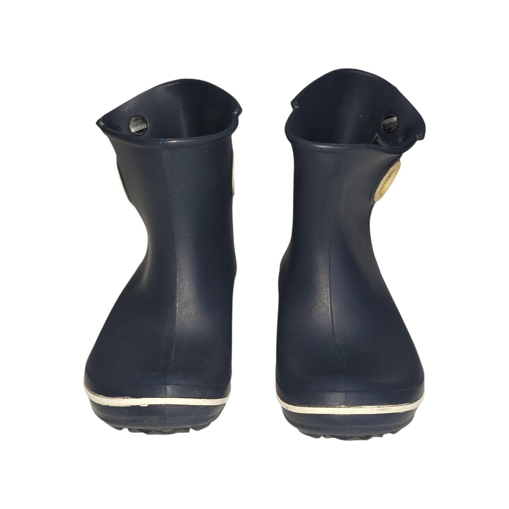 Crocs Rain Boots Women 8 Navy Jaunt Shorty Waterproof Pull On 15769